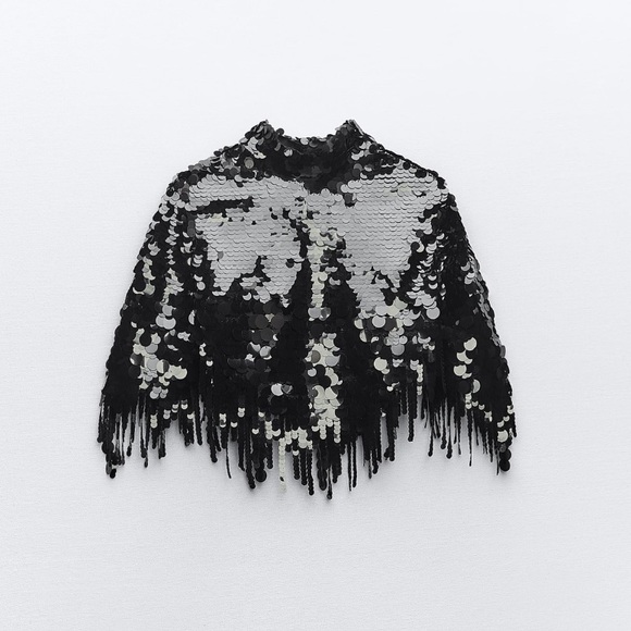 ZARA SEQUIN CAPE - Picture 4 of 4